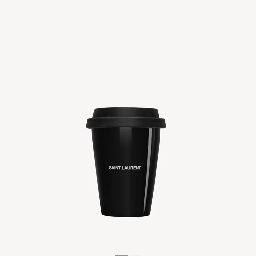 NWT - Saint Laurent Black Coffee Mug in Ceramic